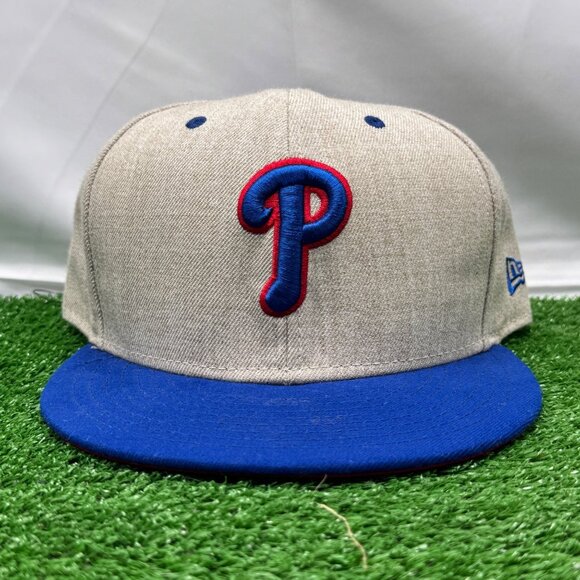 Philidelphia Phillies New Era 59Fifty Hat Size 8 Fitted Oatmeal MLB Baseball - Picture 1 of 9